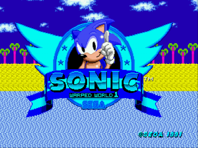 Sonic 1 - Warped World (2016 version) Title Screen